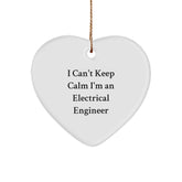Funny Electrical Engineer Heart Ornament Gifts for Men or Women from Family, Friends or Coworkers - I'm An Electrical Engineer Unique Christmas Decoration - Image 1